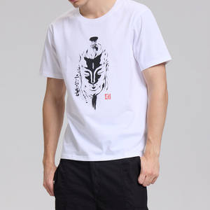Shanghai Original Erlang Shen Jun 343 Camiseta informal de algodón puro con cuello redondo y manga corta, ajuste holgado, con estampado de personajes - Product Image 4