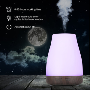 Difusor de aromaterapia eléctrico de grano de madera, humidificador de Aroma de 300ML, aceite esencial, 7 Led de Color, con control remoto - Product Image 1