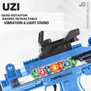 KK <span class=keywords><strong>UZI</strong></span> 36CM pistola elettrica giocattolo spaziale, pistola a vibrazione leggera giocattolo; Pistola a batteria giocattolo con suono leggero; Bambini migliori giochi di tiro - Product Image 4