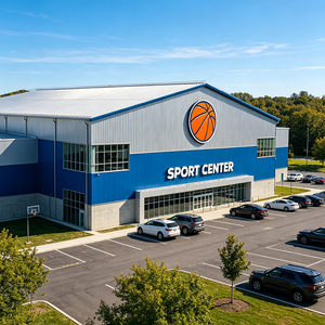 Centre d'entraînement sportif spacieux en structure acier, résistant à la corrosion, polyvalent, pour la construction de bâtiments industriels - Product Image 1