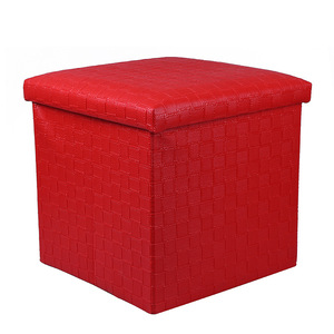 Taburete de Almacenamiento Cúbico de Fibra de Madera, Color Rojo, Gris, Beige, Café, para Artículos de Uso Diario, Tipo Vertical - Product Image 5