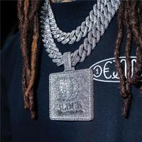 Collier Pendentif Personnalisé Hip Hop en Argent 925 avec Diamants Moissanite Iced Out et Initiale – Mode Masculine