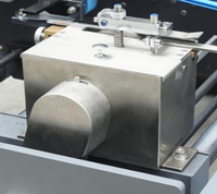 Máquina Automática China Plegadora y Encoladora de Cajas de 6 Esquinas con Piezas de Fondo Bloqueable y Tratamiento de Plasma