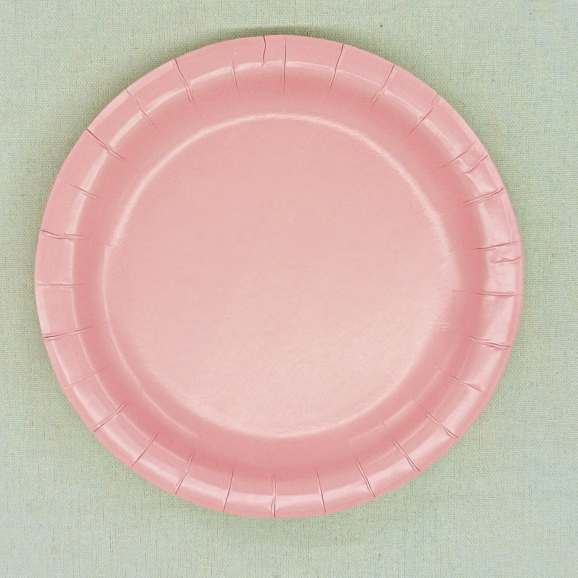 จานสีชมพู ขนาด 7 นิ้ว * 10 ชิ้น