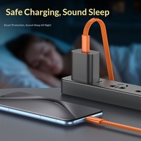 Câbles de données USB-C vers Type-C PD 60W à charge rapide, en fil plat, en matériau tressé, compatibles avec les accessoires mobiles iPhone, vente en gros