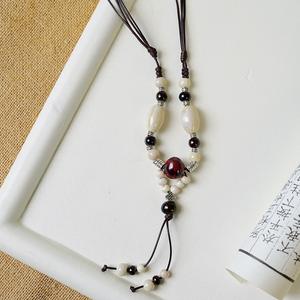 Collier Brenda, collection à succès, nouveau style ethnique chinois, chaîne longue en céramique, accessoires suspendus antiques pour femmes - Product Image 6