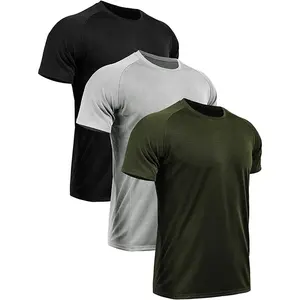 TS82302来样定做男装定制印花男式快干运动跑步网布t恤运动网布空白t恤