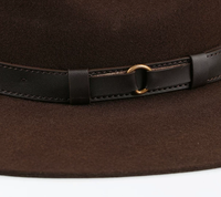 Chapeaux en laine à large bord NL201 Marron Camel, design exquis, populaires pour les activités de plein air et les tenues décontractées