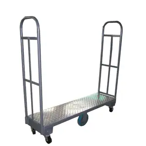 Buon servizio U-boat Trolley Big Wheel Cart Heavy Duty 3 anni piattaforma tubolare saldata, singolo compensato in acciaio 500kg a quattro ruote