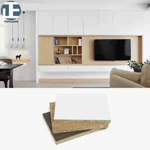 Customized Size 4*8ft 4*9ft 12mm 15mm 16mm 18mm Chipboard Melamine Particle Board Chip Board Sheets For Furniture
