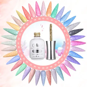 สีฟ้า Glitter เล็บผง3 In 1ที่สมบูรณ์แบบตรงกับอะคริลิเจลยาทาเล็บ