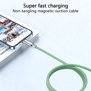 5A ชาร์จเร็วแม่เหล็กแข็งแรง240W ปรับความยาวได้ตามต้องการสาย <span class=keywords><strong>USB</strong></span> <span class=keywords><strong>C</strong></span> ไปยัง <span class=keywords><strong>USB</strong></span> <span class=keywords><strong>C</strong></span> ซิลิโคนเหลวนิ่มสำหรับ iPhone 15 16 iPad - Product Image 6