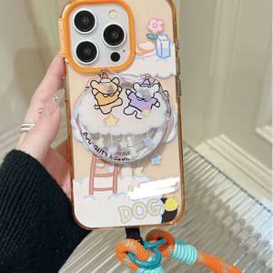 Милые Мультяшные собачьи магнитные кристаллические цветные Чехлы для мобильного телефона с магнитным кронштейном - Product Image 3