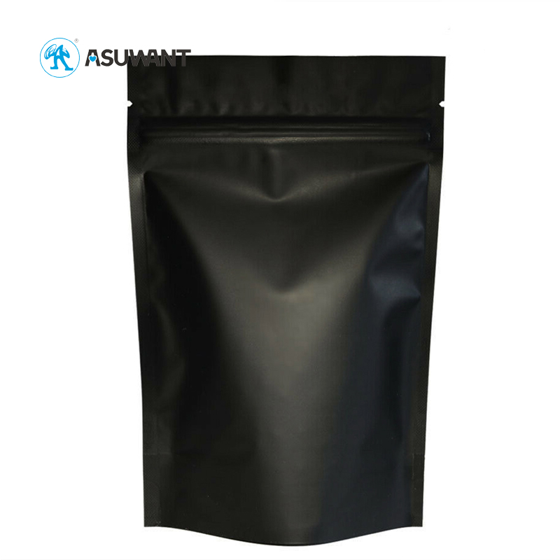 Матовая черная алюминиевая фольга Doypack Mylar для хранения продуктов с застежкой-молнией, черная сумка из майлара, 3,5 г, пластиковый пакет с защитой от запаха майлара