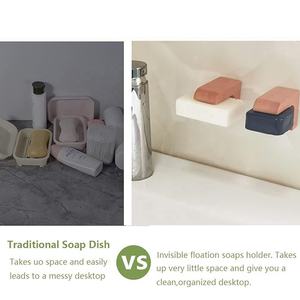 Enkelvoudige Houten Magnetische Staafzeephouder Staande Type Installatie Voor Douchewand <span class=keywords><strong>2</strong></span> Sets Houten Zeepbakje Voor Zeep - Product Image 3