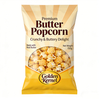 Sacs en aluminium thermoscellables personnalisés avec logo imprimé, 40g 160g, pour aliments, croustilles, pop-corn, emballage à scellage arrière