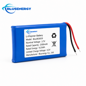 แบตเตอรี่ลิเธียมโพลิเมอร์ Blusnergy 2500mAh 3.7V รุ่น Blus903659 สำหรับอุปกรณ์อิเล็กทรอนิกส์สำหรับผู้บริโภค - Product Image 2