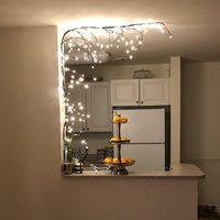 Lampu Tanaman Rambat untuk Dekorasi Ruangan Dekorasi Natal Rumah Dalam Ruangan Tanaman Buatan Bunga Lampu Berbentuk Pohon