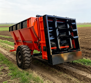 Trailer Mounted Vertical Hydraulic <strong>Manure</strong> &amp; Organic Fertilizer Spreader Machine - Product Image 2
