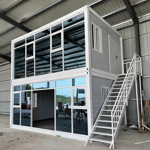 공장 맞춤형 강철 커튼 벽 현대 커피 숍 모듈러 침실 거실 분리형 2 층 빌라 컨테이너 - Product Image 2