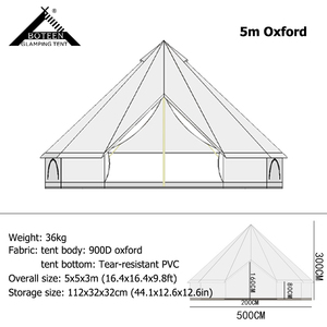 Tente de glamping robuste 900D <span class=keywords><strong>Safari</strong></span> Lodge 4 saisons résistante aux intempéries avec salle de bain, suite de villégiature pour <span class=keywords><strong>projet</strong></span> de tourisme écologique - Product Image 5