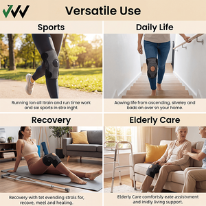 Rodilleras con Soporte de Resorte y Bisagra para Senderismo, Baloncesto y Deportes al Aire Libre, Correas de Menisco Fijas, Presurizadas, Transpirables y de Neopreno - Product Image 6