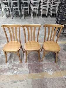 Legno di <span class=keywords><strong>olmo</strong></span> impilabile evento di nozze noleggio festa banchetto pranzo legno X schienale sedia a croce - Product Image 2