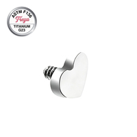 Anclaje Dérmico de Titanio Zirconio M1.2 ASTM F136 para Piercing, Joyería Hipoalergénica para Clavícula y Piel G23