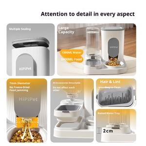 2-in-1 otomatik evcil hayvan besleyici ve su sebili-2400ML gıda ve sızdırmazlık kapaklı 1300ML su - Product Image 3