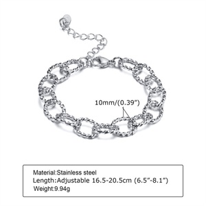 Pulsera de Cadena con Eslabones en Espiral de Acero Inoxidable Chapado en Oro de Alta Calidad para Mujer - Product Image 4