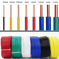 Cable de Cableado Fijo H05V-U/H07V-U con Núcleo de Cobre y Aislamiento de PVC, 300/500V, para Uso en Interiores, con Certificación CE