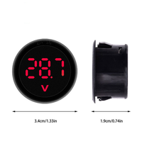 Voltmeter Digital LED DC 4-100V, dua kawat digital DC voltmeter tampilan kepala perlindungan koneksi mundur