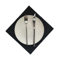 Serviettes de table blanches jetables sensation de tissu avec poche intégrée couverts essuie-mains sensation de lin serviette en papier Airlaid