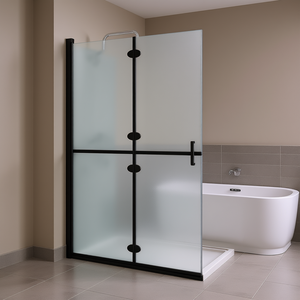 Mampara de Ducha Plegable de 31.5x74.8 con Marco, Vidrio ESG, Diseño Minimalista - Product Image 2