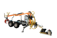 Nouveau 450 ATV Log Forest Timber Logging Forestry Loader Remorque de chargement avec grue hydraulique et grappin