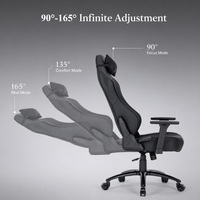 Chaise de jeu pivotante pliable et extensible en cuir PU OEM pour gamer et bureau, avec accoudoirs 4D – Vente en gros