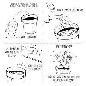 Carte <span class=keywords><strong>de</strong></span> vœux en papier grainé « Chant <span class=keywords><strong>de</strong></span> Noël » – Carte écologique à planter et à faire germer, papier artistique créatif - Product Image 5