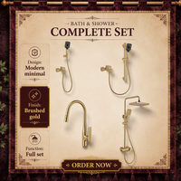 Ensemble de douche de haute qualité Golden Gun Grey Black Piano Key Salle de bain Douche Robinet Set Piano Key Shower