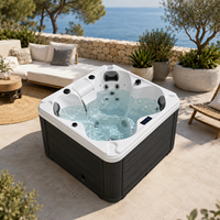 Spa de haute qualité, carré, pour l'extérieur, spa à remous, autoportant, pour 4 personnes, massage par remous en plein air