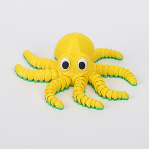 Porte-clés Pieuvre Bleue en PLA Imprimé en 3D, Figurine Animale Créative, Emballage Original pour Activités Artisanales et Collaboratives - Product Image 6