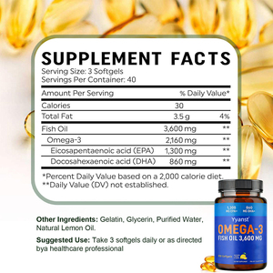 OEM/ODM Huile de poisson naturelle en gélules, haute concentration d'oméga-3, favorise la santé cardiaque, dose personnalisée. - Product Image 6