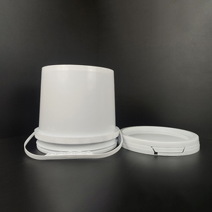 Seau en plastique rond avec couvercle personnalisé, vente directe, blanc, capacité <span class=keywords><strong>5L</strong></span>, couvercles pour seau en plastique - Product Image 3