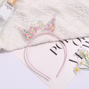 Accesorio transparente para el cabello Shaker Girls con Big Star Crown <span class=keywords><strong>Diadema</strong></span> para niños con lentejuelas brillantes - Product Image 5