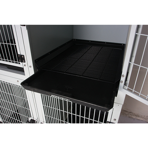 HF-505ขายส่งโลหะขนาดใหญ่วางซ้อนกันได้กรงสัตวแพทย์กรงสแตนเลสกรงสัตวแพทย์ - Product Image 5