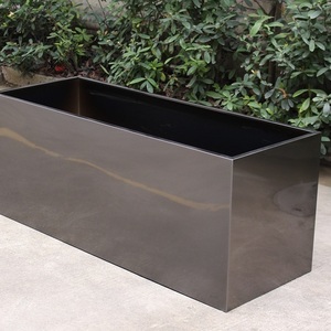 Galvanized Steel Metallic Heavy <b>Planter</b> for Outdoor Plants Metal <b>Planters</b> <b>Box</b> - Product Image 5
