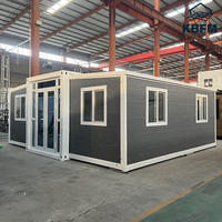 Maison préfabriquée pliable en acier léger de 20 pieds et 40 pieds, prête à être expédiée, conteneur extensible, maison mobile préfabriquée, modulaire, portable
