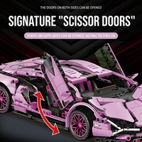 Kit de construction de voiture de course en briques de plastique DIY, modèle réduit 1:14, pour enfants, vente en gros