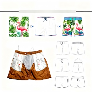 Shorts pour hommes de la saison SS22, avec lettres floquées, style hip-hop, marque de luxe, personnalisés ESSENTIALS FAUNN - Product Image 2