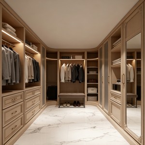 <span class=keywords><strong>Cabina</strong></span> <span class=keywords><strong>Armadio</strong></span> in Legno di Alta Qualità Personalizzata, Guardaroba Integrato per Tutta la Casa con Anta a <span class=keywords><strong>Specchio</strong></span> - Product Image 4