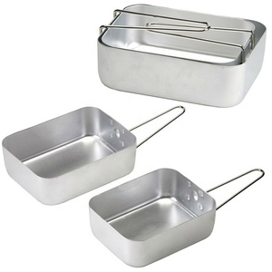 2pc mess tin aluminum British mess tins camping cooker lunch box Other Camping equipment